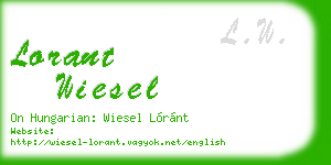 lorant wiesel business card